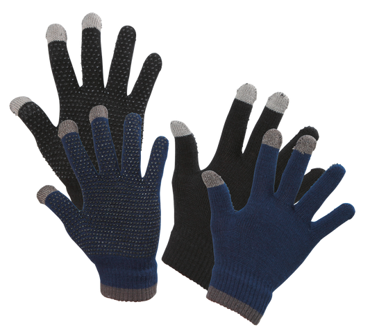 Rijhandschoen Magic Touch zwart 1size4all
